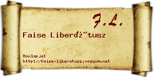 Faise Liberátusz névjegykártya